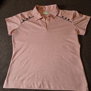Sport Haley Golf Shirt Pink And Black 50s Vibes Retro Size Medium